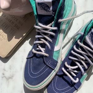 Vans Sk8 Hi Canvas Two Tone Blue Shoes